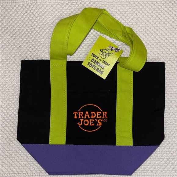 Trader Joe'S Handbags - Trader Joe's Mini Canvas Tote Bag Halloween